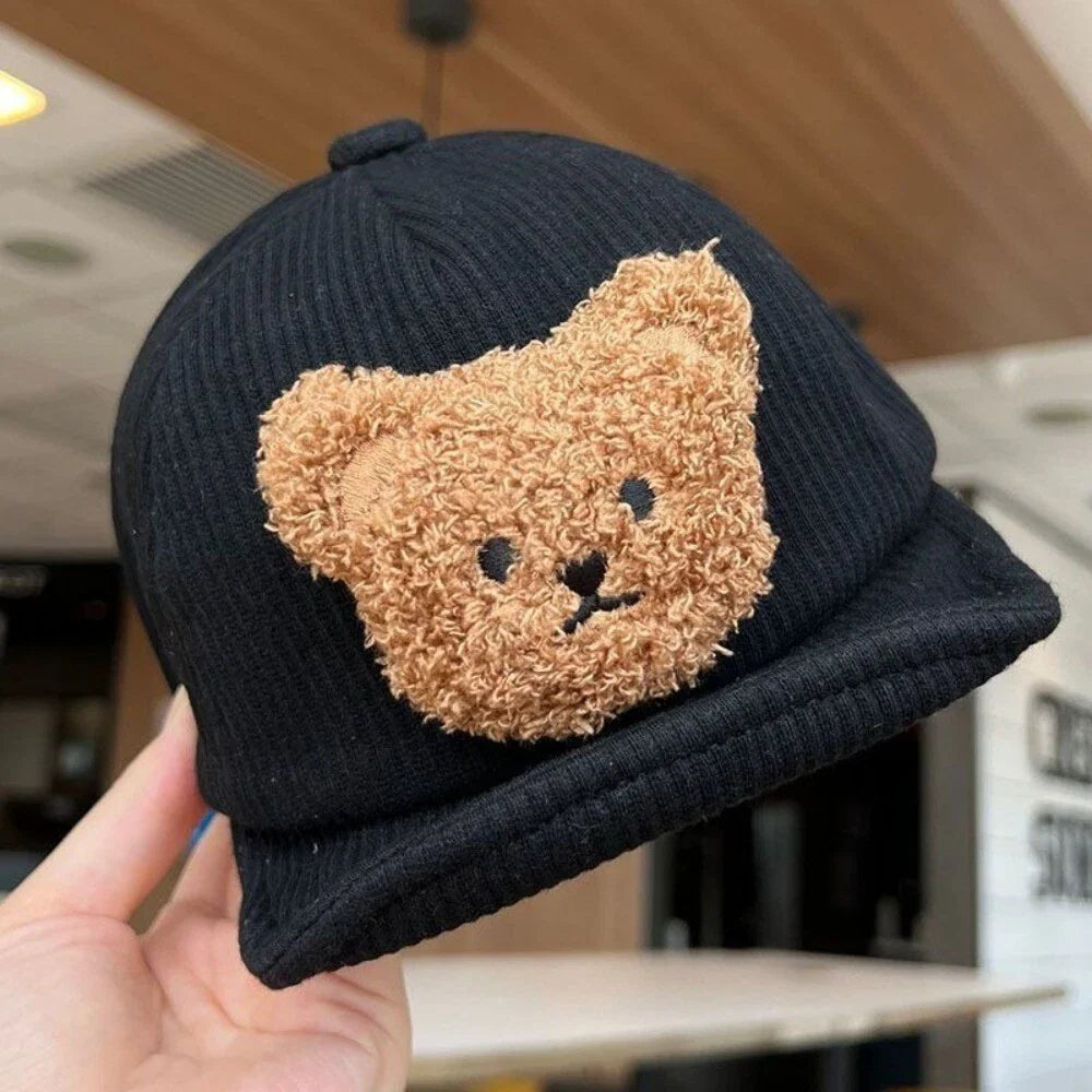 Mini Fashion - Kova ja söpö - Corduroy-lastenlippalakki Karhu