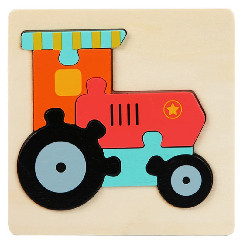 3D Wooden Puzzle™ - Leikkisä eläinseikkailu - Puinen palapeli