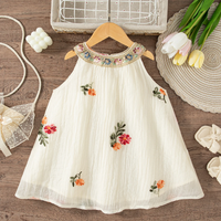 Thumbnail for MiniFlora – Kevyt ja viehättävä – Brodeerattu mekko pikkutytöille