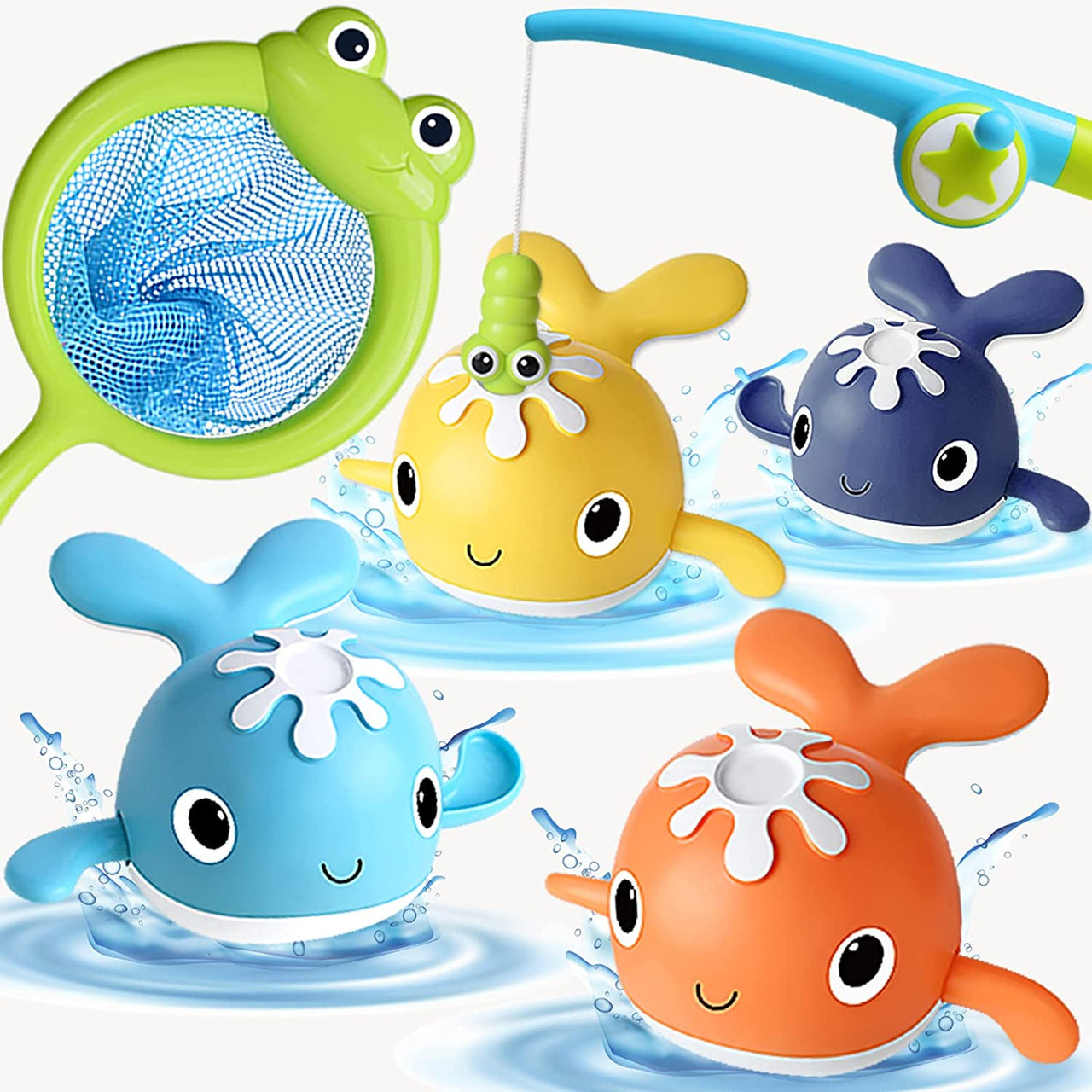 Bath Buddies™ - Kalasta söpöjä kylpyleluja - Uivat valaat