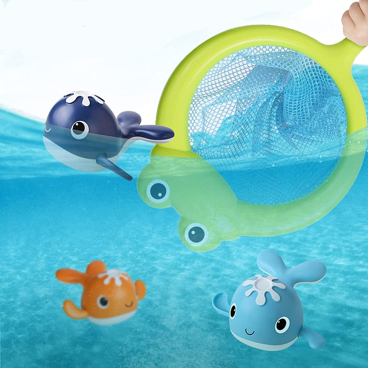 Bath Buddies™ - Kalasta söpöjä kylpyleluja - Uivat valaat