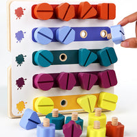 Thumbnail for Wooden Screw Board™ | Paranna hienomotoriikkaa leikin avulla - Puzzle-peli